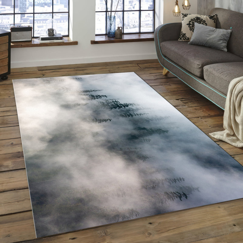 Modernistic Floral Printed Soft Pile Rug in Bold Hues for an Intriguing Addition to Your Living Space, Rectangle 3'3" x 4'11"