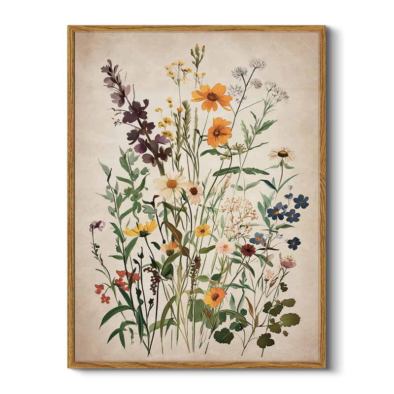 Vintage Wildflower Framed Wall Art