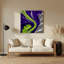 Abstrait couleur champ 48, art mural en métal mauve-2032089427