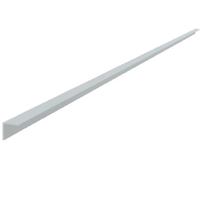 Barre en L décorative en aluminium 0,875 po, L 72 po