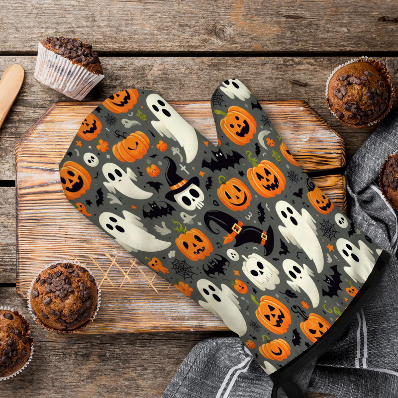 Ghost Parade Oven Mitt Cotton Twill