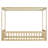 Canopy Frame Floor Bed With Fence, Guardrails-1149976057-1149976058