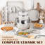 Ensemble de batterie de cuisine antiadhésive en céramique beige 20 pièces Granitestone Ceraluxe-125528091