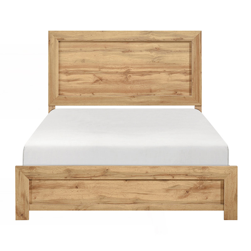 Lit contemporain à charme rustique 1pc, Grand lit