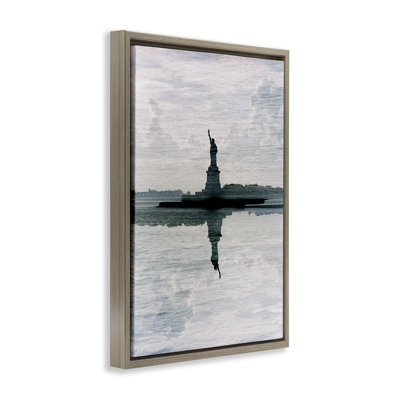 Cadre flottant à réflexion statue de la liberté, design Robin Vandenabeele