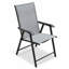 Ensemble de salle à manger 5 pièces pour l'extérieur, table carrée noire 37 po en métal avec 4 chaises de patio pliantes