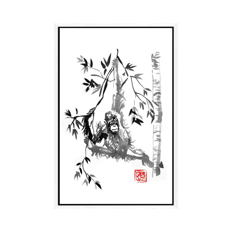 Playing by Péchane - Print on Canvas, White Framed, 66.04 cm H x 45.72 cm W