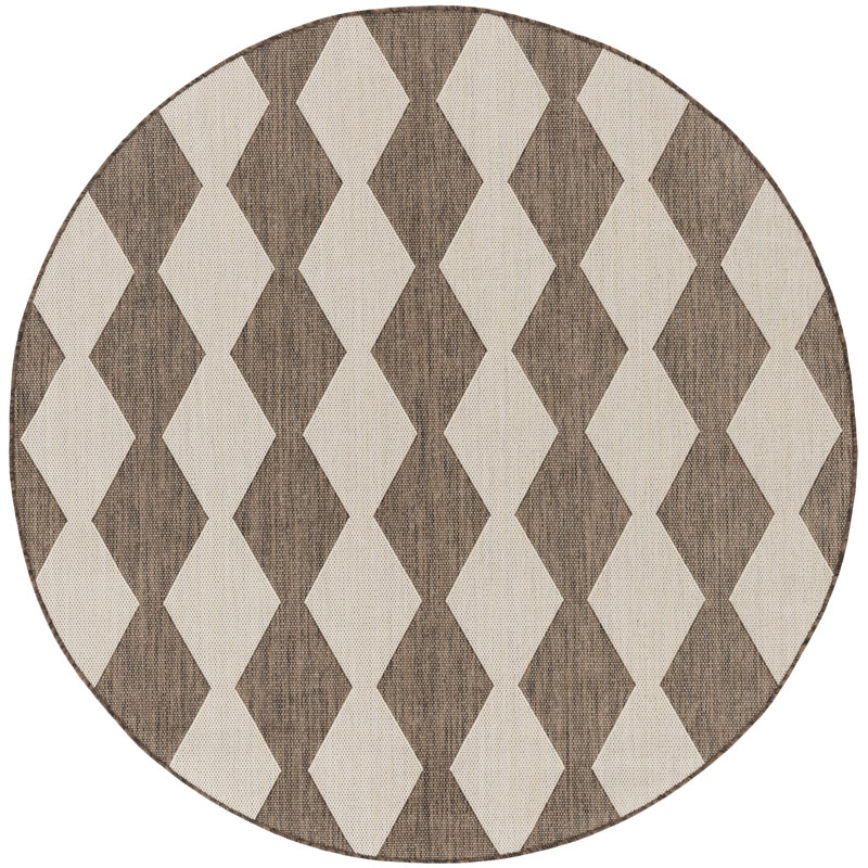  Positano 4' x Round Natural Modern Rug, Natural, Round 4'