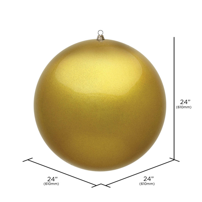 Vickerman 24" Giant Gold Ornament, 24" H x 24" W x 8" D, Gold