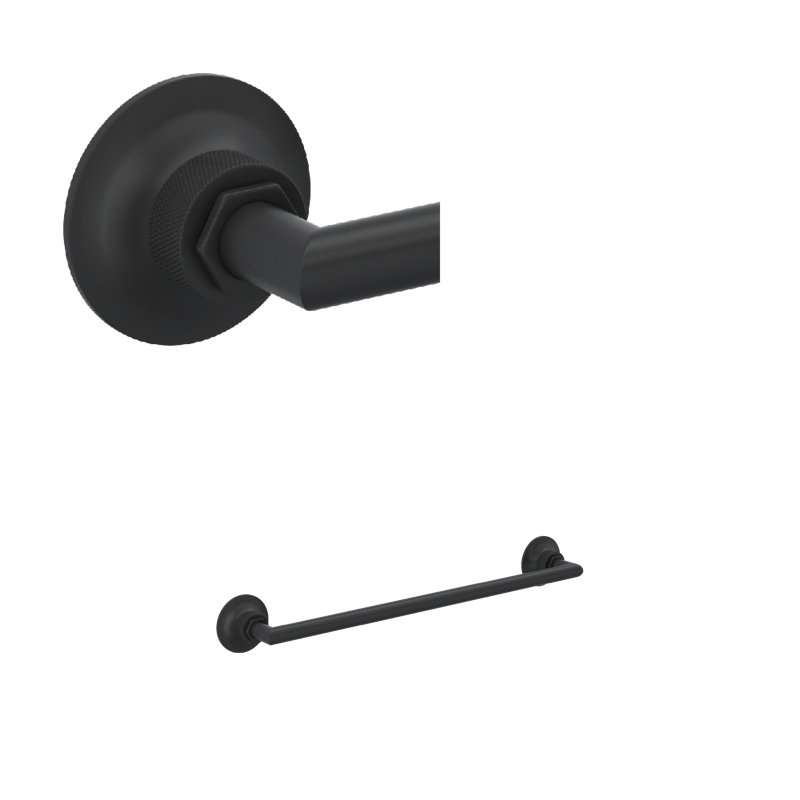Graceline® 24" Towel Bar, Matte Black, 2.63"H x 20.63"L x 2.81"D