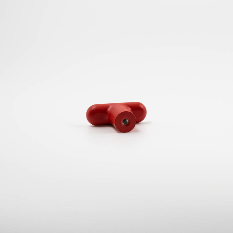 1.75" Oval Knob,  Rose (Red)