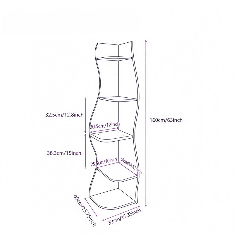 Corner Shelves, Natural