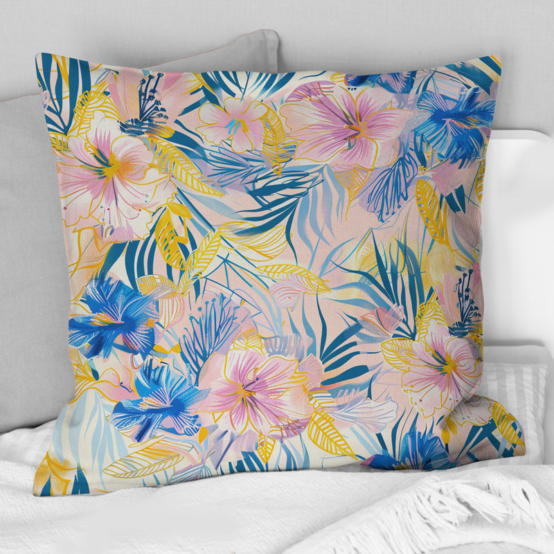 Coussin lombaire Boho, H 16 po x l 16 po, Carrée