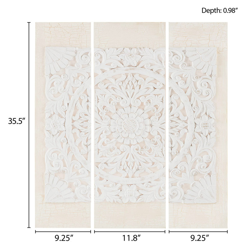 Toile tridimensionnelle en résine, aspect rétro, centre de l 11,8 po x H 35,5 po et côtés de 9,25 po, usage intérieur seulement, style cintres