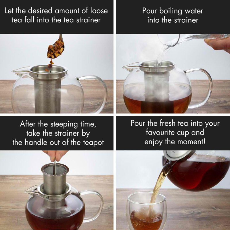 Klarstein 1.3ml Glass Solid Colour Teapot