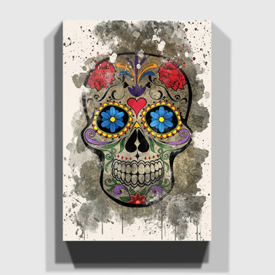 Sugar Skull Tattoo (4) Painting on Canvas - Wrapped Canvas