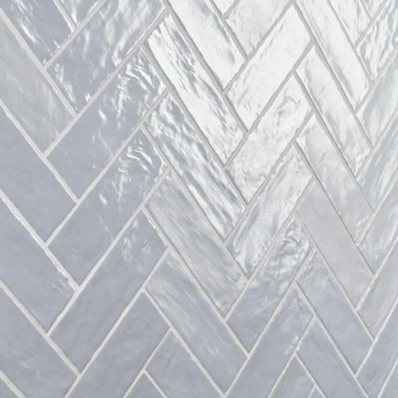 Montauk 2x8 Mixed Finish Ceramic Tile, Sky Blue