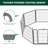 FXW Aster Dog Playpen Designed for Yard, 32inch 8 Panels-94128452