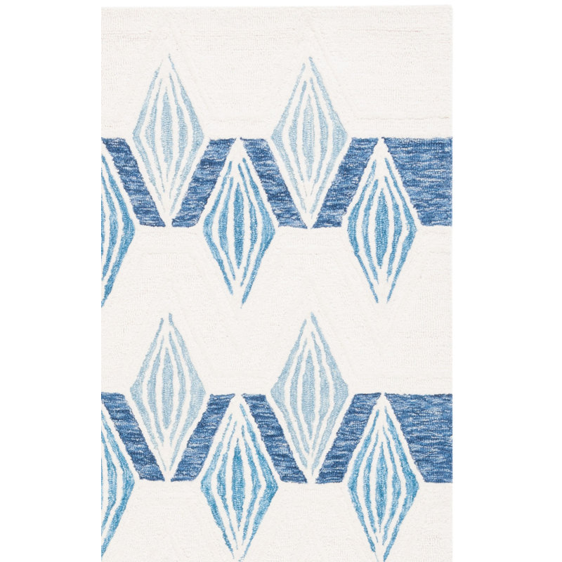 Metro Hand Tufted Wool Pile Geometric Rug, Runner 2'3" x 8'