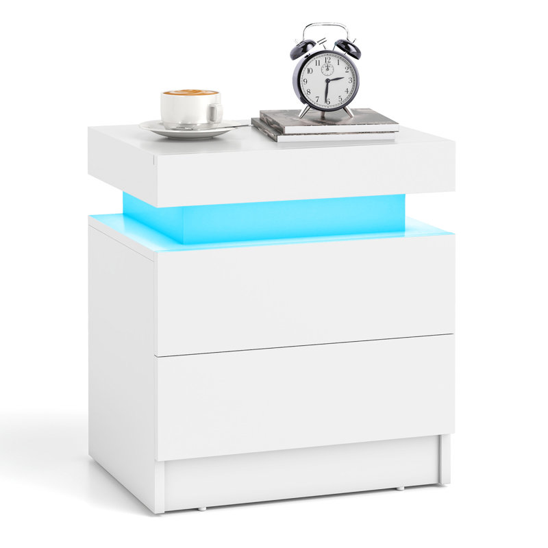 45cm W Manufactured Wood Bedside Table