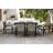 Weldin Dining Table with Parasol Hole in Black