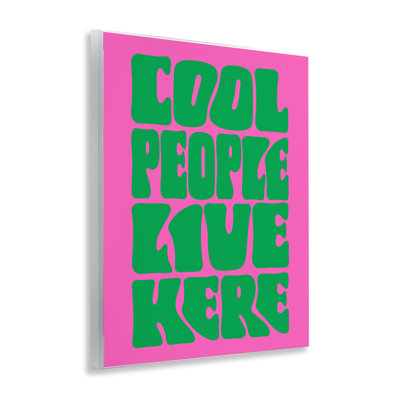 Plaque murale Cool People Live Here, design par House of Lulu