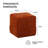 Ottoman Foot Rest Soft And Comfortable Ottoman Square Corduroy Woven Design Sofa Stool (Brown)-1417239943