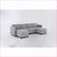 Canapé modulaire, canapé convertible en U modulaire à 4 places avec sièges de rangement | Gris clair | Standard-2056778904