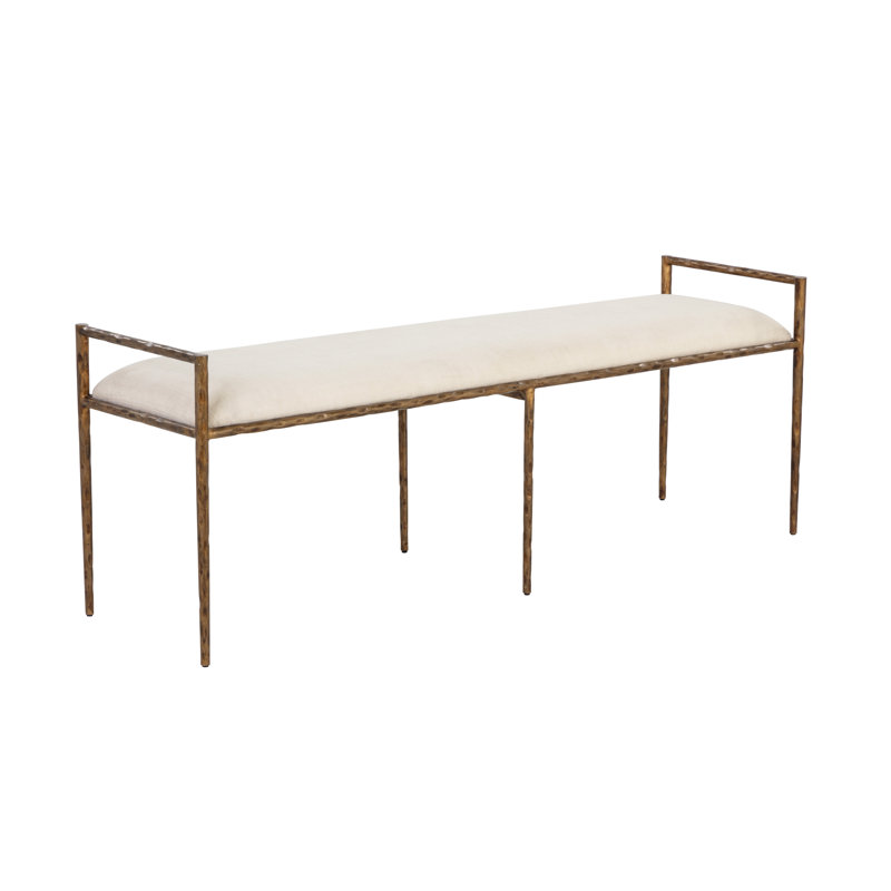 ESAI Upholstered Bench, Cream