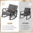 3-Piece Patio Conversation Set ，Rocking chair