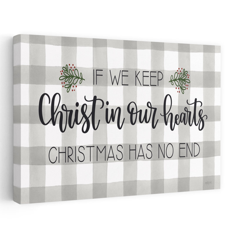 «Christmas Has No End», art contemporain abstrait hivernal, H 24 po x l 36 po