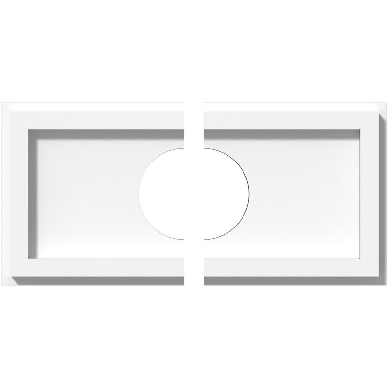 Médaillon de plafond contemporain 36 po x l 18 po x P 18 po x P 12 1/2 po x P 1 po, H 1 po x l 12 po x P 6 po