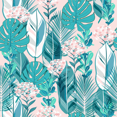 Blacke Peel & Stick Floral Tile