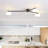 3 Lights 55inch Modern Flush Mount Ceiling Fixture Glass Shades G9 LED Bulbs Included-839258547