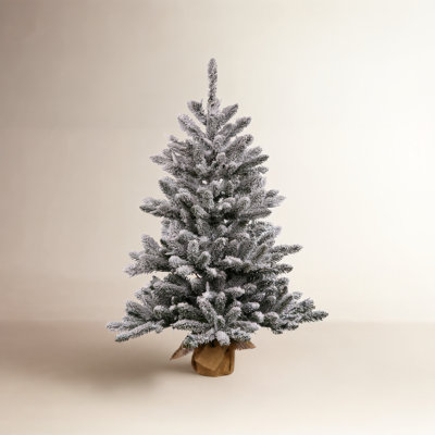 Flocked Anoka Pine Pre-Lit Christmas Tree
