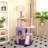 Deluxe Moonlight 63'' Cat Tree with Cat Scratching Posts, Luxury Cat Condo for Large Cats, Purple Cat Tower with Slide