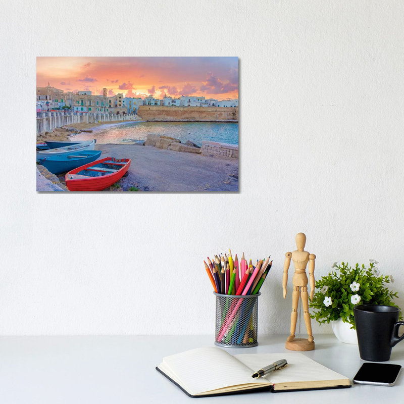 Italian Coast by Sarah Kadlecek - Wrapped Canvas Gallery-Wrapped Canvas Giclée, 20.32 cm H x 30.48 cm W