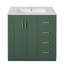 Meuble-lavabo simple 30 po avec comptoir en céramique-257965597