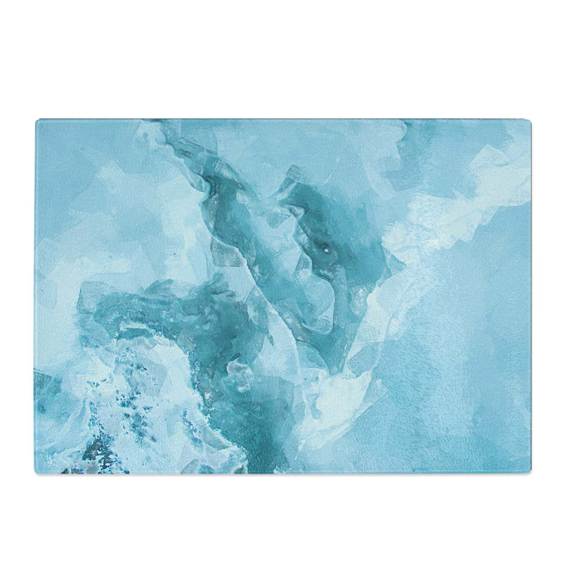 Tempered Glass Peaceful Chopping Board, 39 cm W x 28.5 cm L