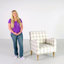 Arching Upholstered Armchair-1625562472