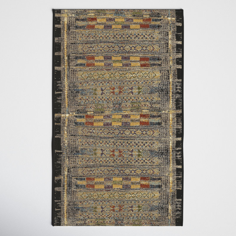 Sesena Black/Gold/Orange/Green/Blue/Ivory/Grey Indoor/Outdoor Rug ...