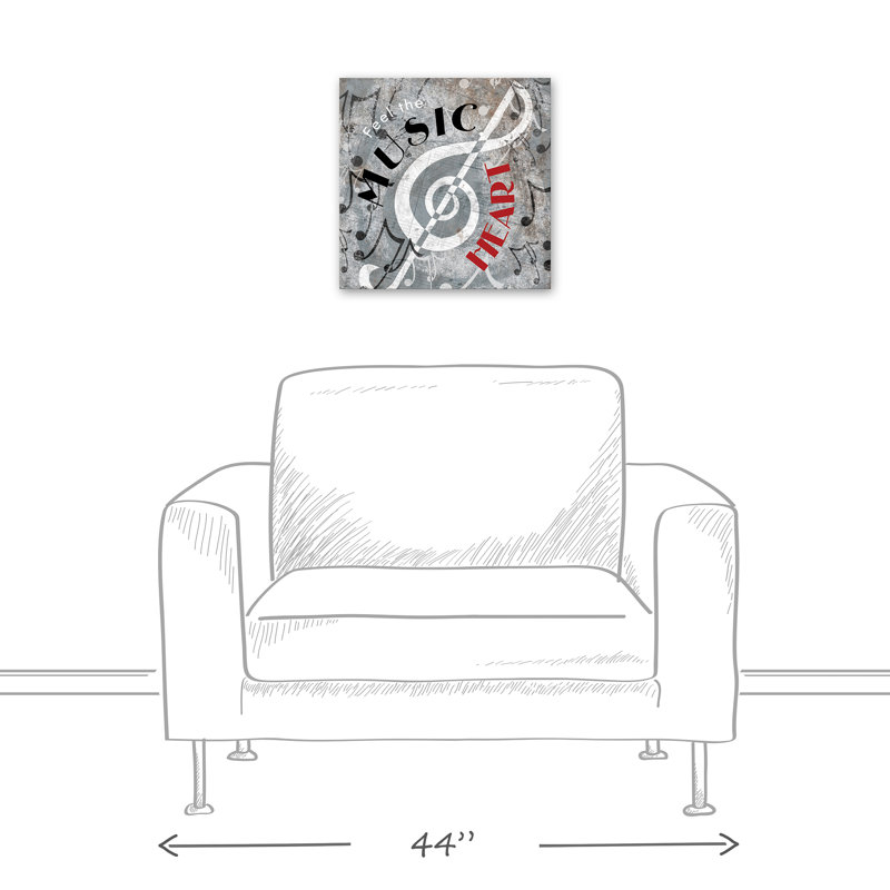 Art sur toile tendue Swing Trumpet, H 16 po x l 16 po x P 1,25 po