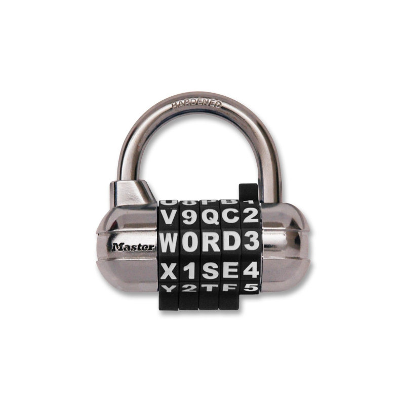 Cadenas Alpha / cadran à combinaison, 2 1/2 po, chrome / cadran noir