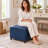 24" Faux Leather Tufted Storage Ottoman with Nailhead Trim-2066198881