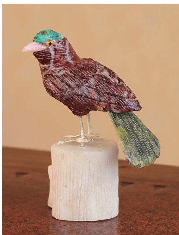 Figurine oiseau rouge Noisette