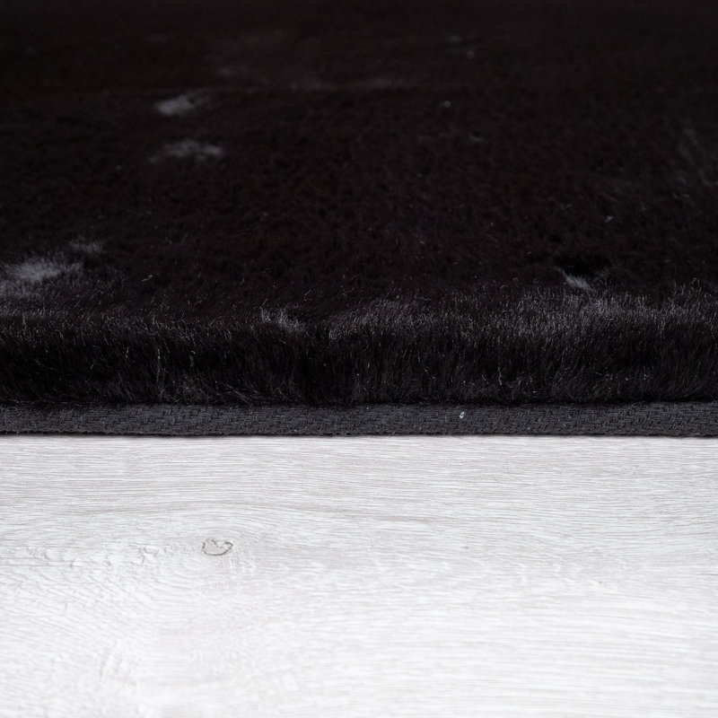 Thrapst Solid Colour Shag Area Rug, Rectangle 60cm x 90cm
