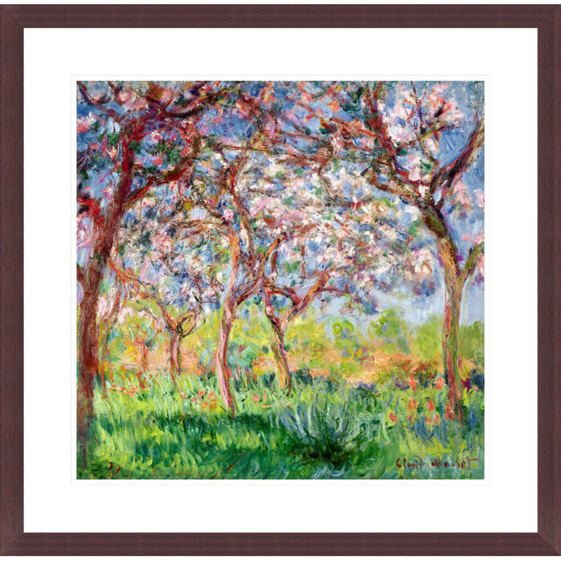«Printemps a Giverny» par Pierre-Auguste Renoir, impression giclée encadrée, 23.5" H x 23.91" W
