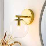 Applique de salle de bain à intensité variable dorée