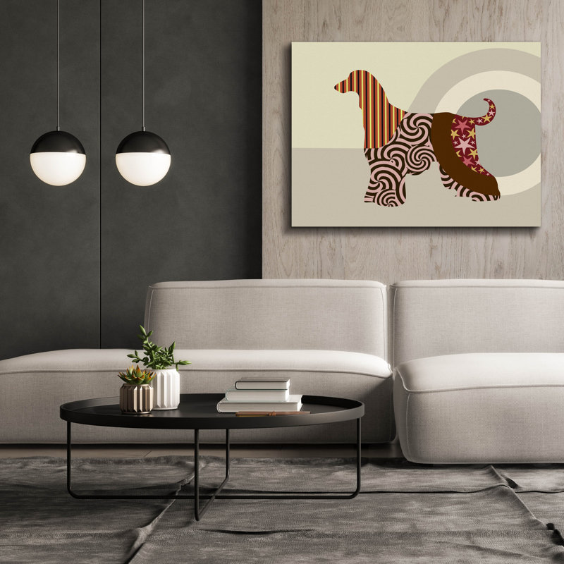 "Chien afghan" par Lanre Adefioyue, H 40 po x l 54 po x P 1,5 po
