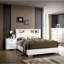 Table de chevet contemporaine 1pc couleur blanche ultra brillante avec table de chevet et chargeur USB